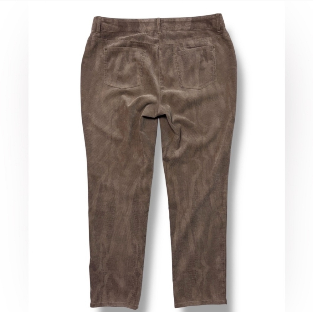 Chico’s Brown Python Print Corduroy Pants Size 2.… - image 4